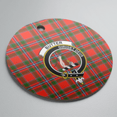 Clan Butter Tartan Crest Round Ceramic Ornament NK24 Butter Tartan Tartan Christmas